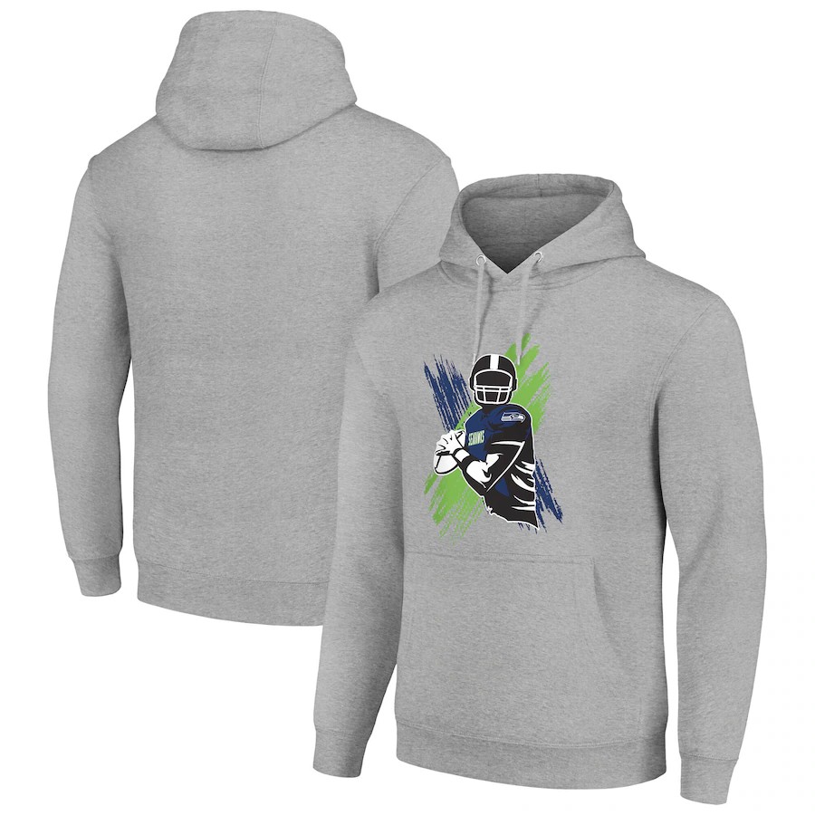 Men seattle seahawks grey 2024 NFL hoodie